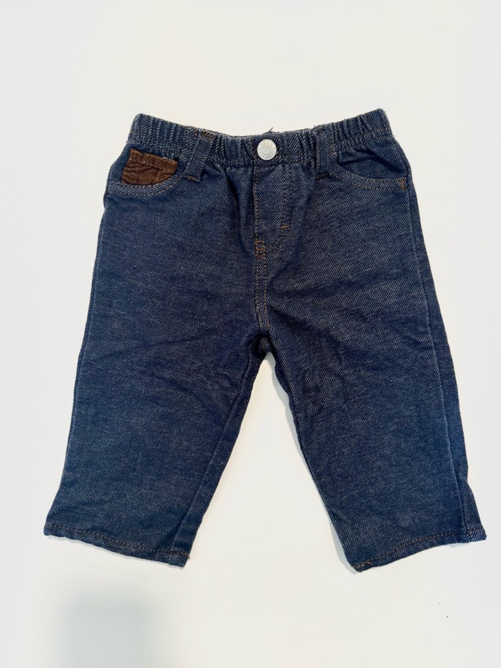 Guess baby Navy Elastic-Waist Denim Pants